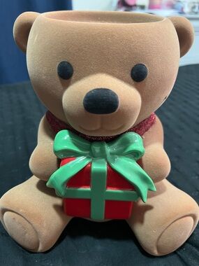 BBW candle holder Brown Teddy Bear Toy with Green-Bowed Red Gift - Kids Toys